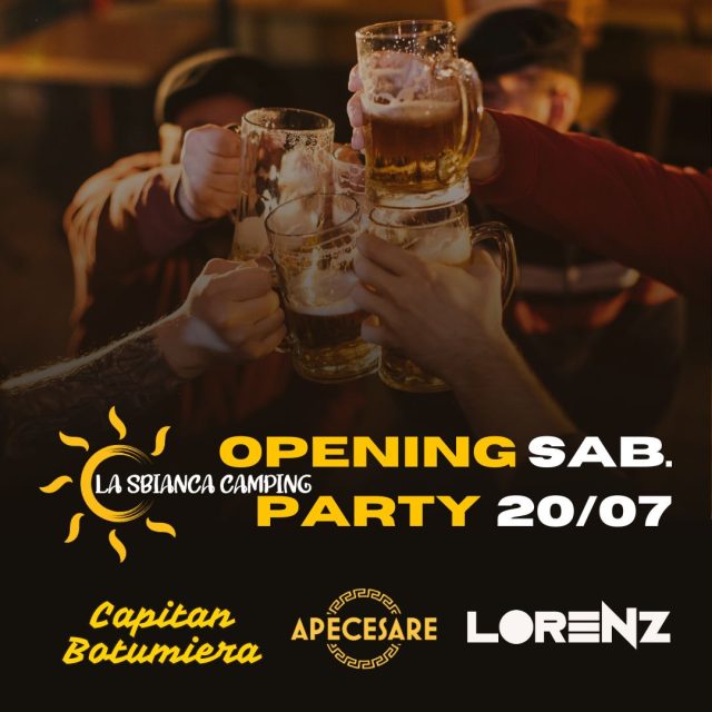 Opening Party Sabato 20 luglio